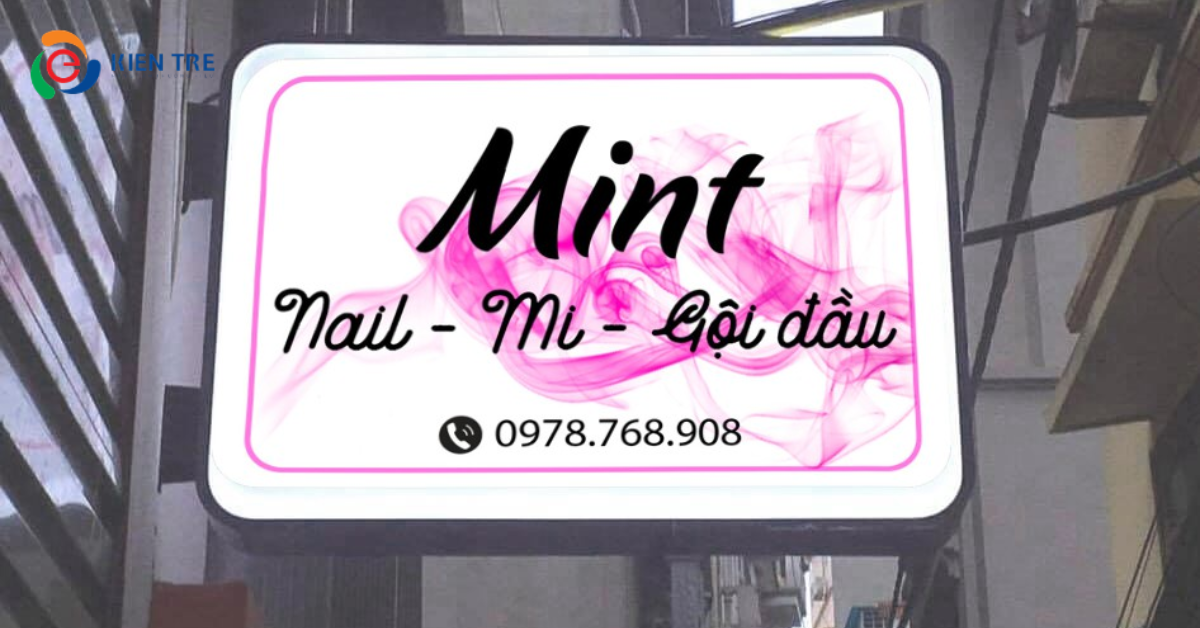 Hình ảnh thực tế thiết kế hộp đèn hút nổi cho showroom và cửa hàng